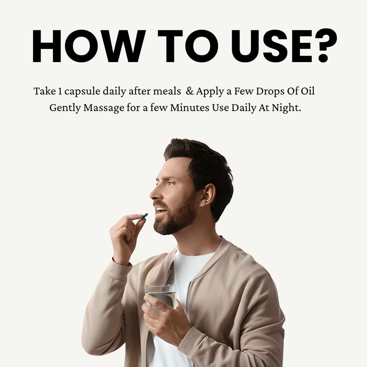 FIT FUSION AYURVEDA Alpha Male Capsule & Oil Combo For Men's Vigour, Vitality & Power  (30 Capsules, 30 ml) - View 5