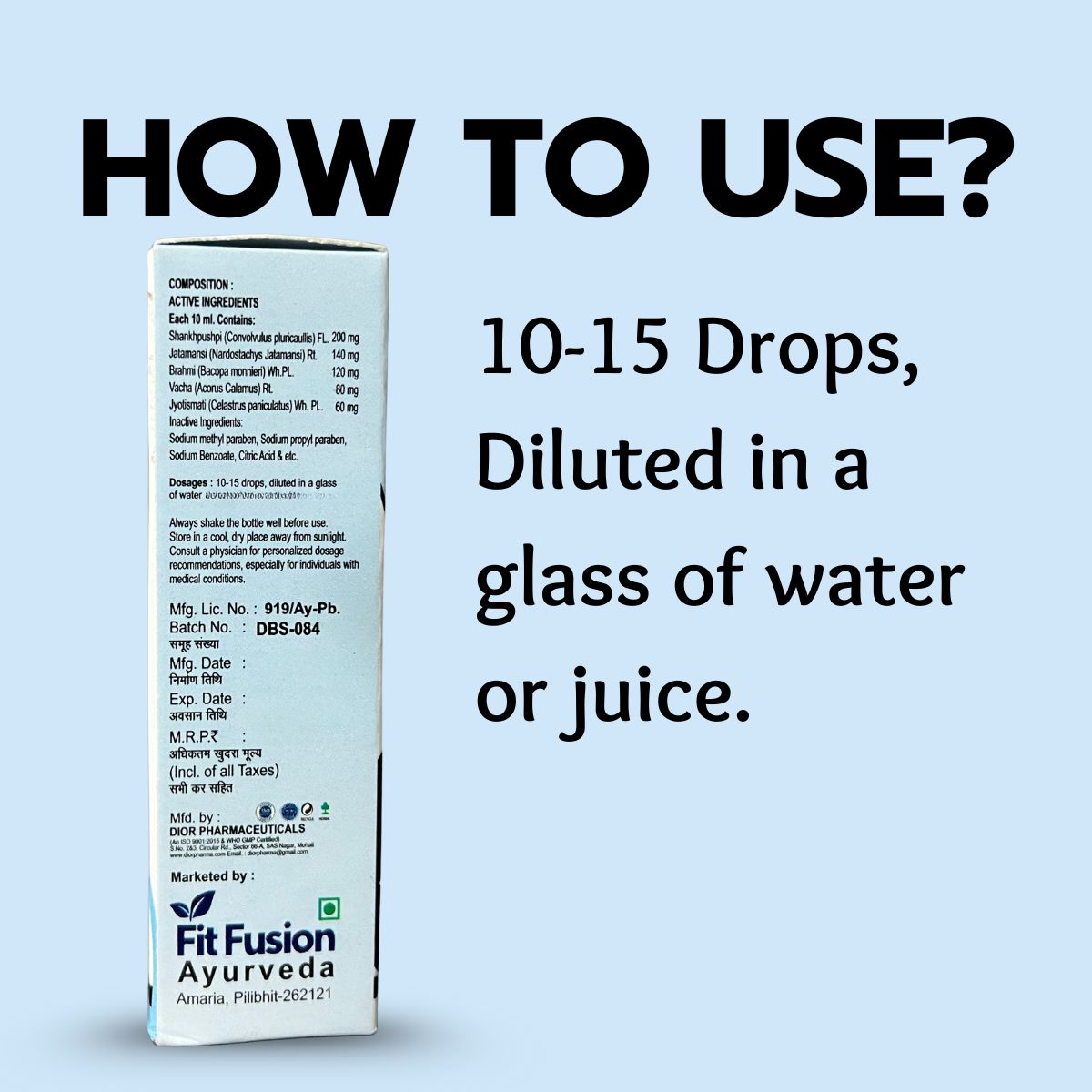Fit Fusion Ayurveda 100% Natural Herbal De-Addiction Drops - View 4