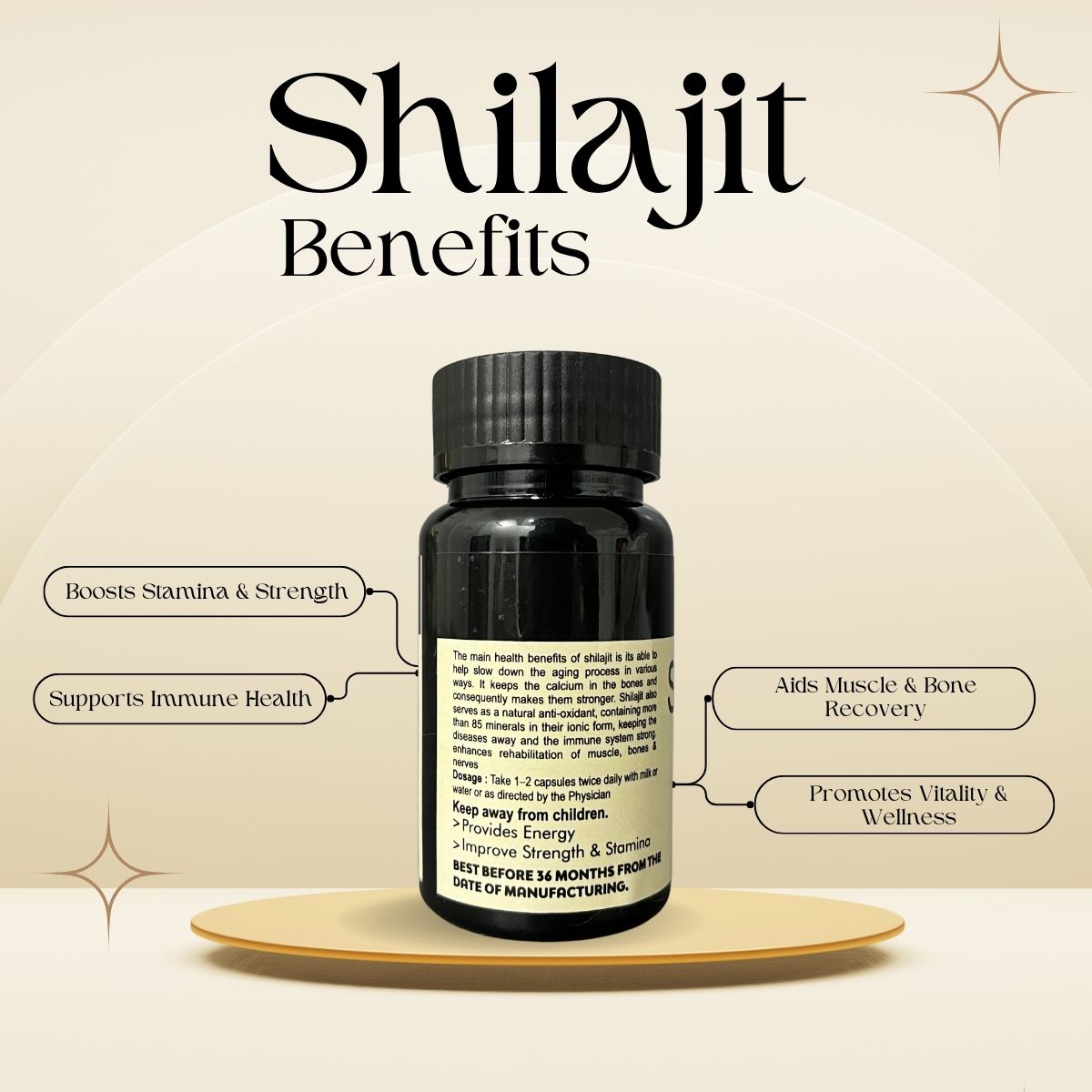 Fit Fusion Ayurveda Shilajit Capsules - 30 Capsules  - View 2