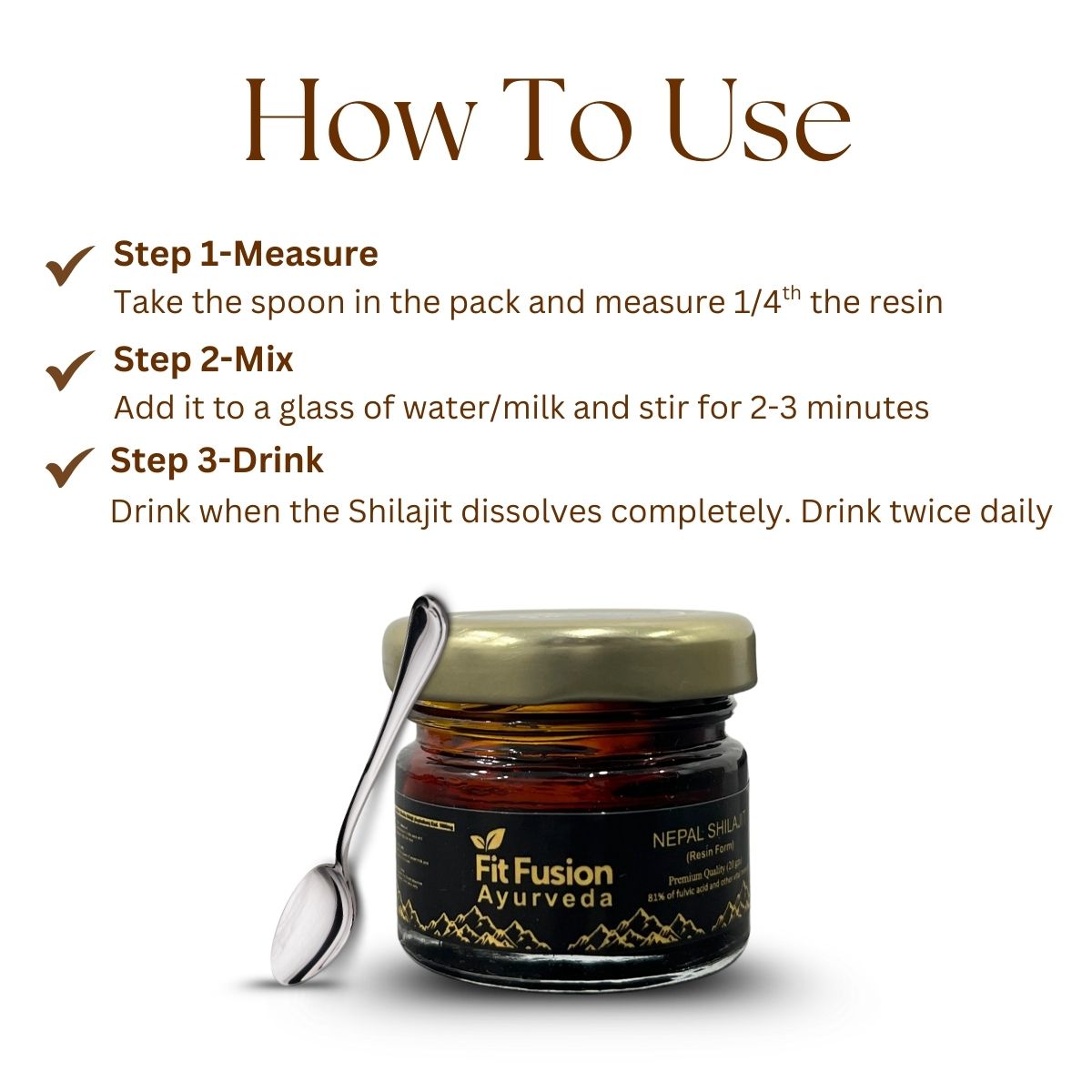 Fit Fusion Ayurveda Himalayan Shilajit Resin 20g - View 4