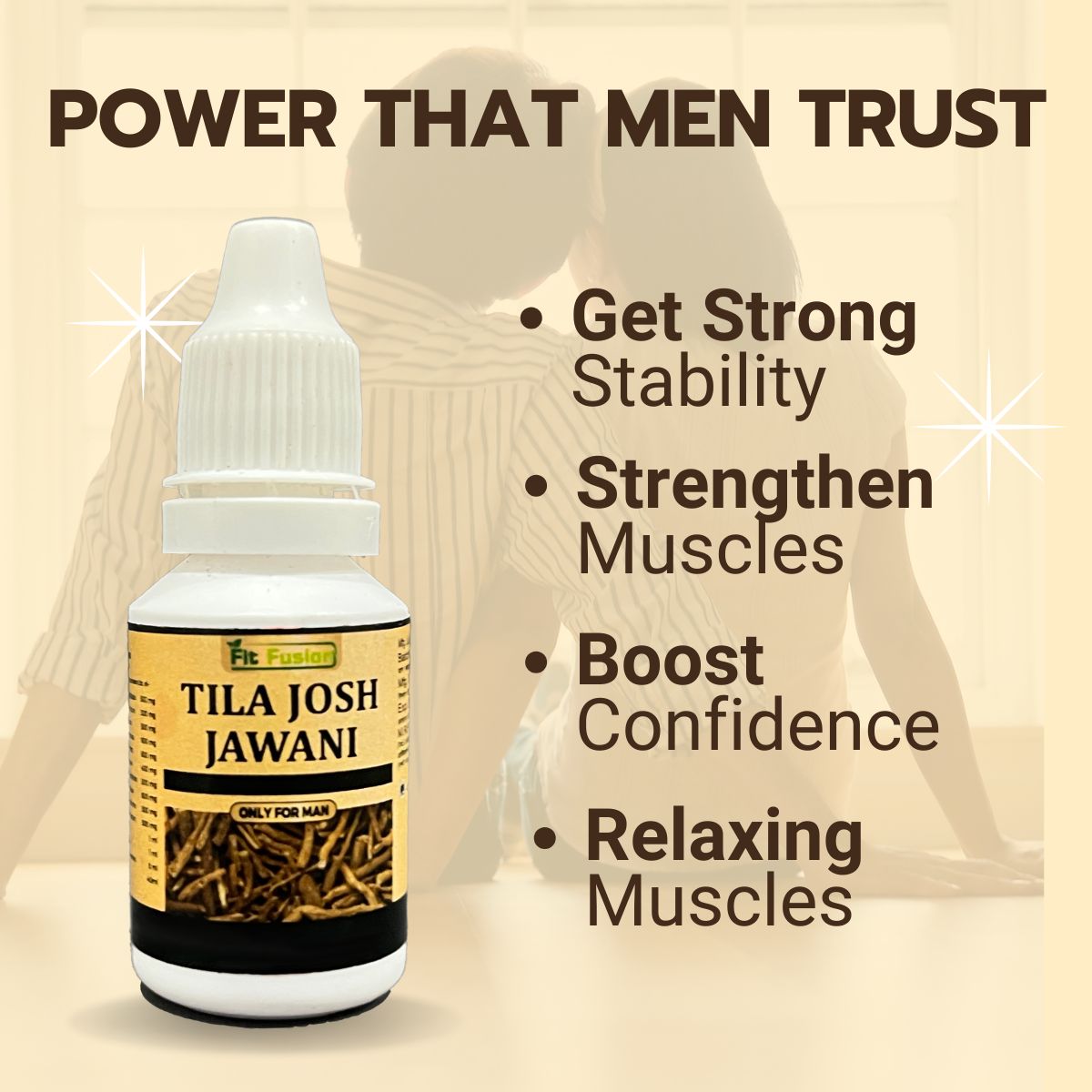Fit Fusion Ayurveda Tila Josh Jawani Herbal Massage Oil for Men - 15ml - View 2